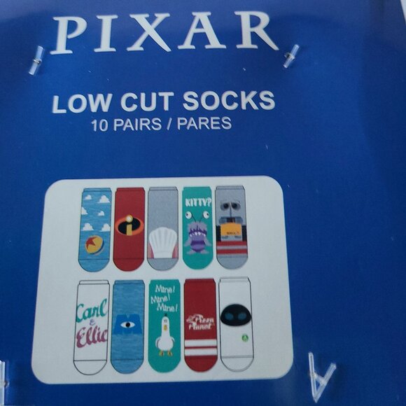 PIXAR WOMEN'S MOMENTS 10-PACK-LOW-CUT SOCKS SHOE SIZE 4-10 - Picture 7 of 9
